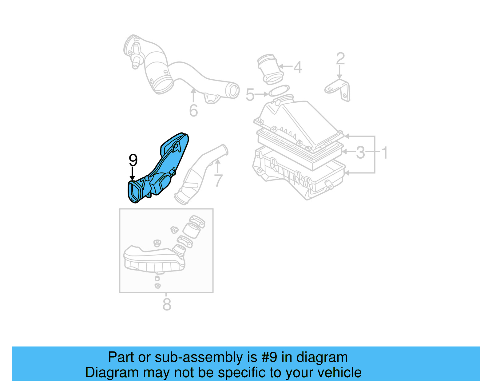 Intake Pipe 1C0-129-609-B - View 15