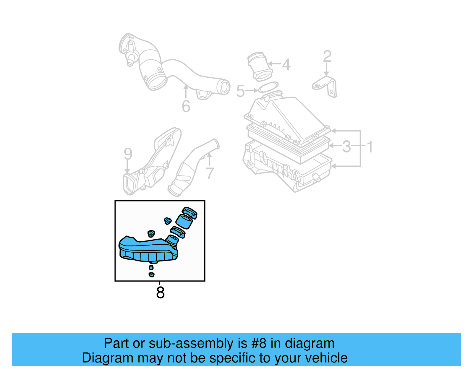 Intake Duct 1C0-129-622-G - View 34