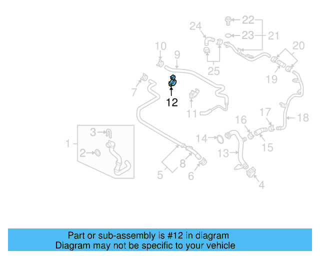 Overflow Hose Clip 1C0-422-705-B - View 5