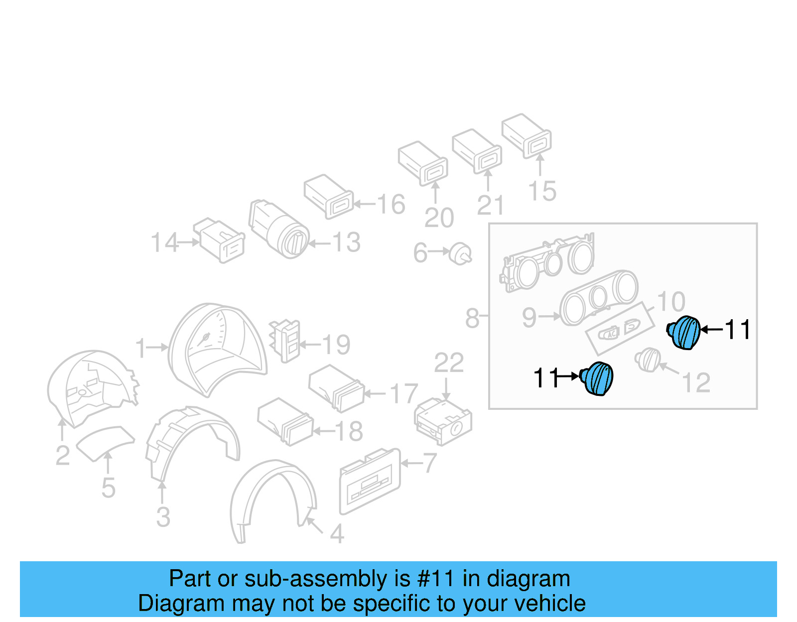 Knob 1C0-819-129-01C