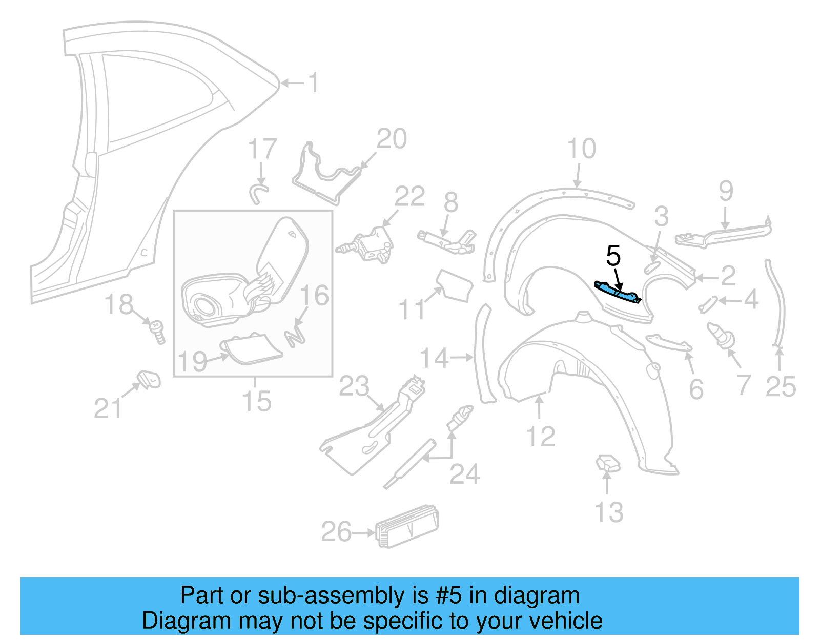Fender Retainer Plate 1C0-821-255-AD - View 5