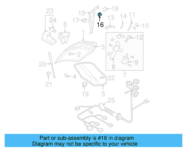 Hinge Upper Stop 1C0-827-589-A - View 5