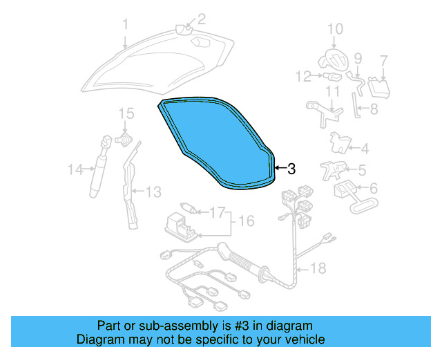 Weatherstrip 1C0-827-705-Q - View 8