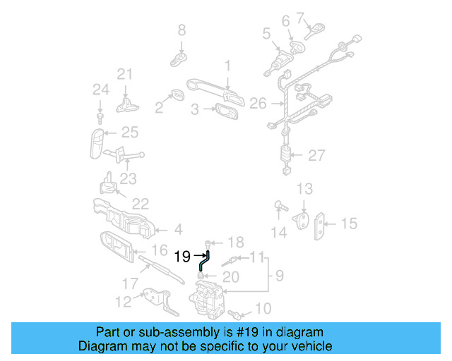 Lock Rod 1C0-837-183-C - View 5