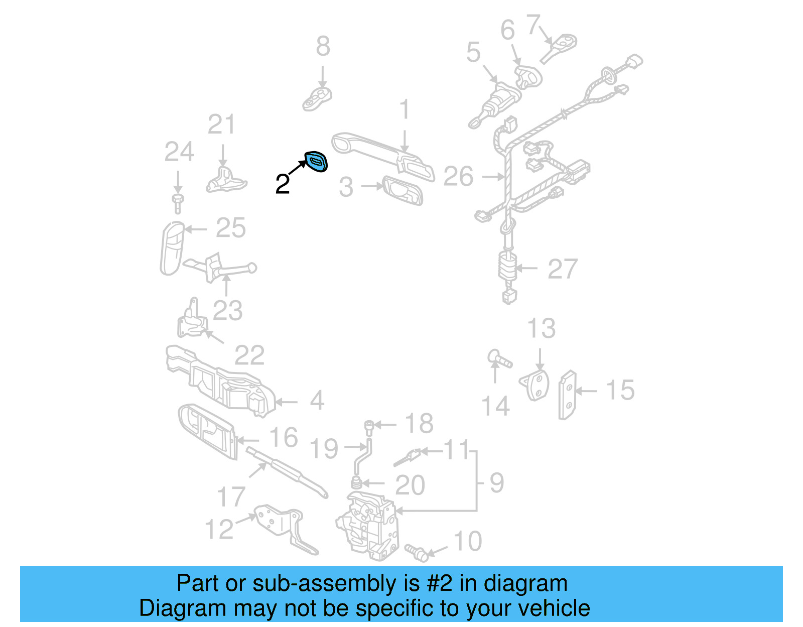 Handle, Outside Packing 1C0-837-209 - View 2