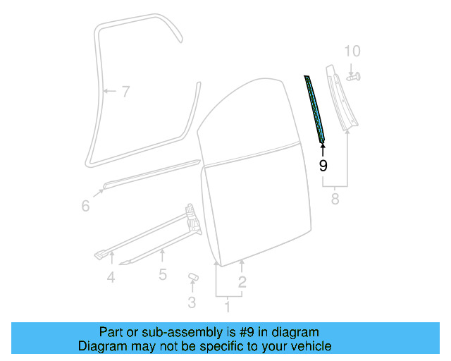 Applique Gasket 1C0-837-521-A - View 5