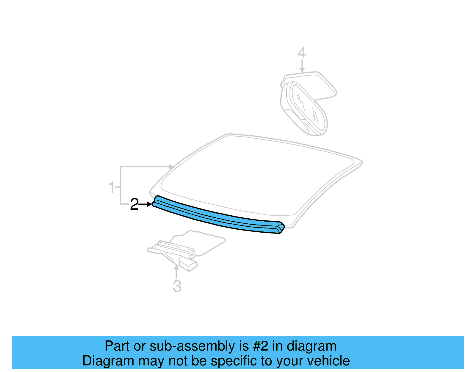 Windshield Strip 1C0-853-306 - View 6