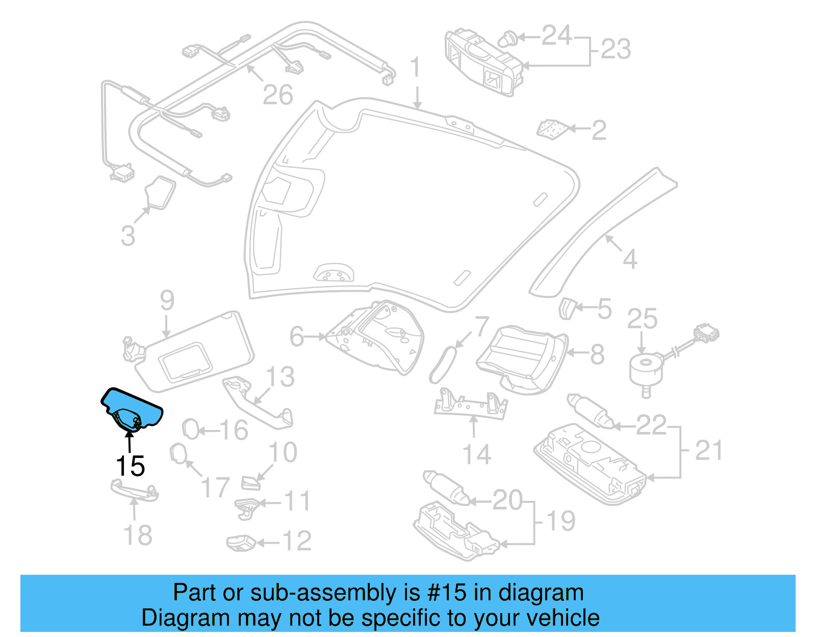 Sunshade 1C0-857-609-D-3PT - View 7