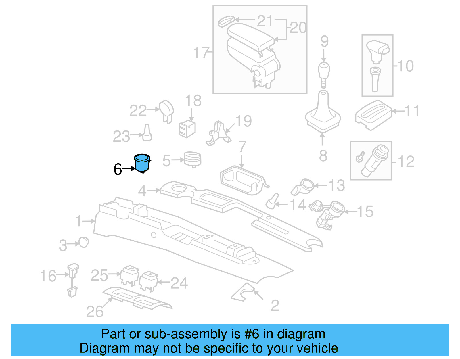Ashtray Assembly 1C0-857-962-D-3SG - View 15