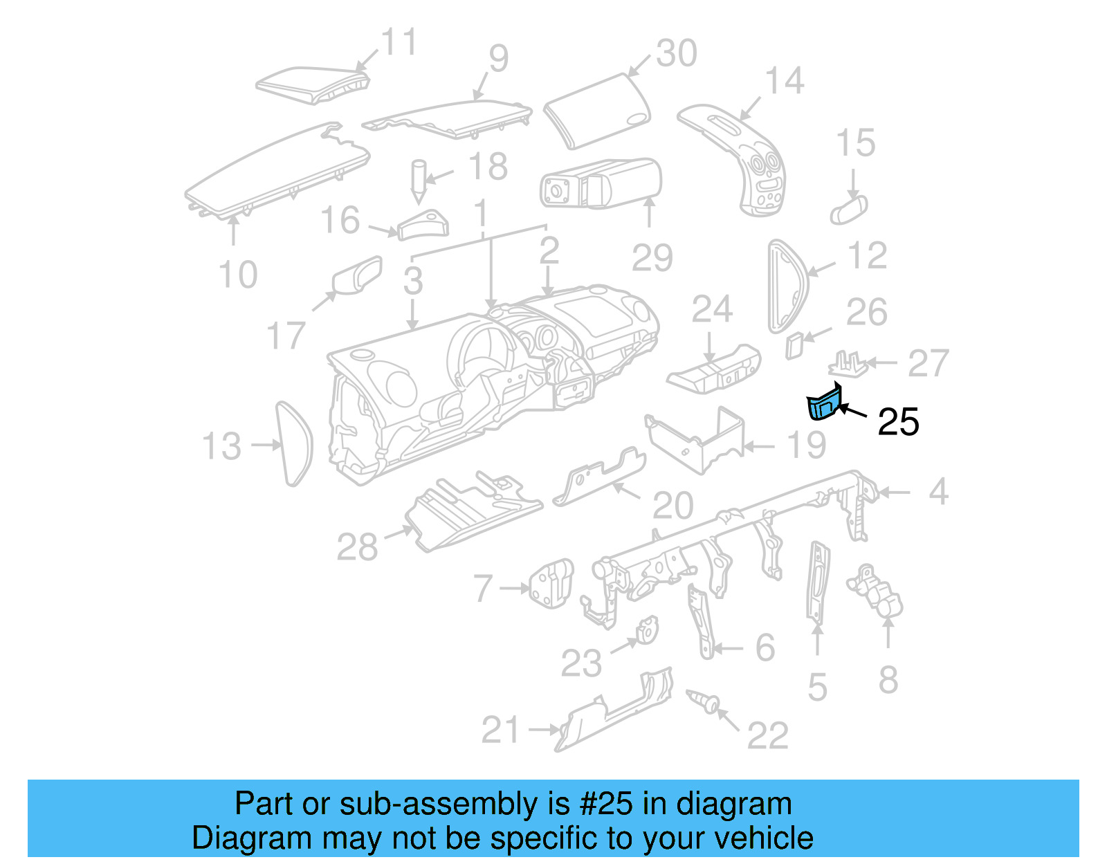 Switch Housing Blank Cover 1C0-858-100-C-2AQ - View 25