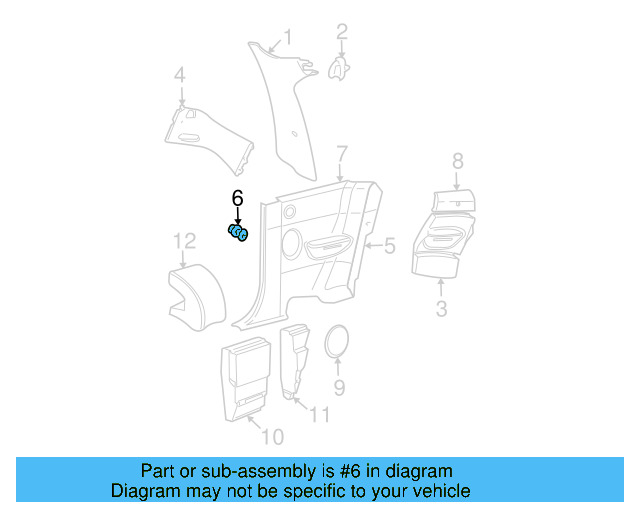 Lower Quarter Trim Clip 1C0-867-299