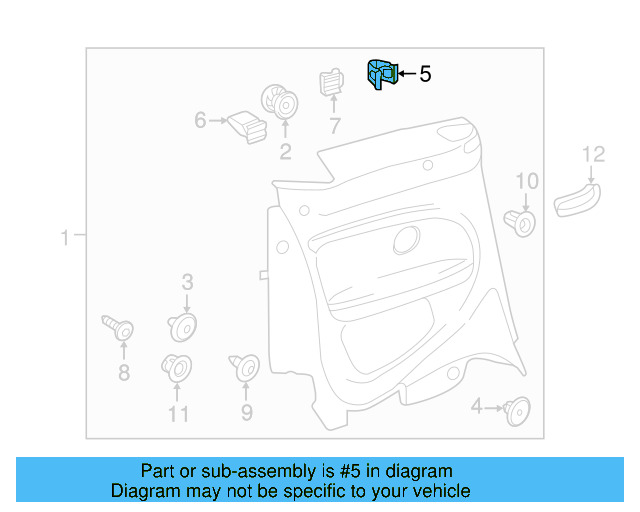 Lower Center Pillar Trim Clamp 1C0-867-388 - View 22