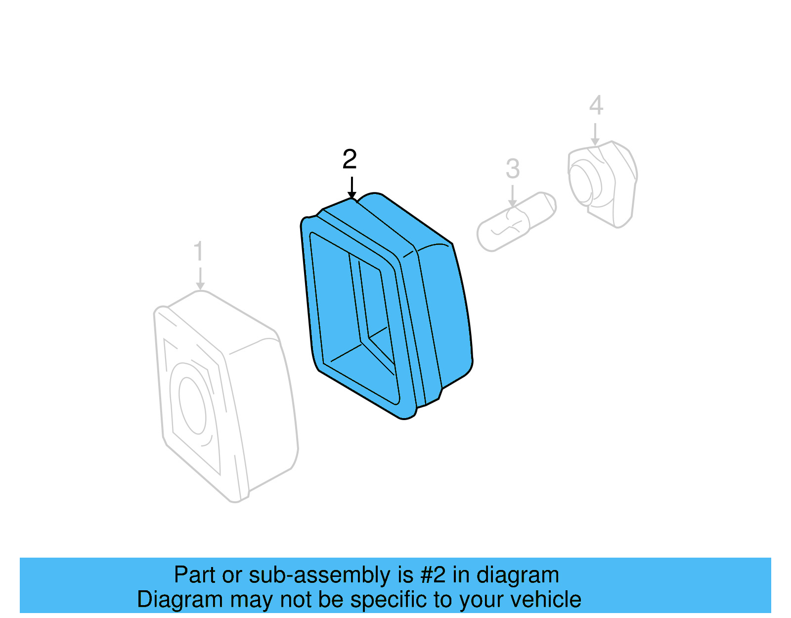 License Lamp Retainer 1C0-943-138 - View 2