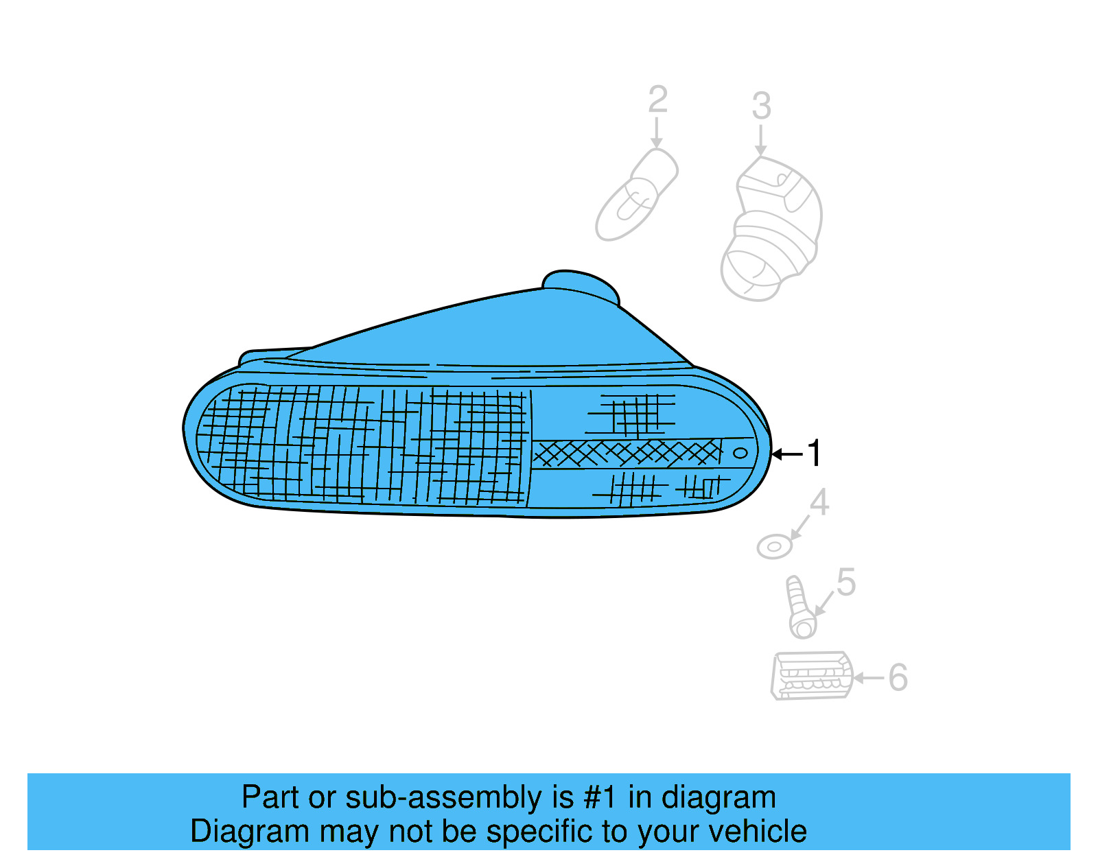Signal Lamp Assembly 1C0-953-156-L - View 9