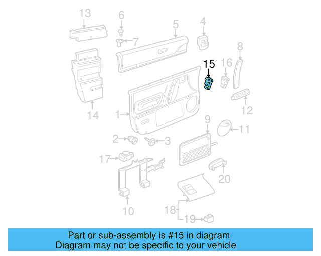 Power Rear Spoiler Switch 1C0-959-511-01C - View 4