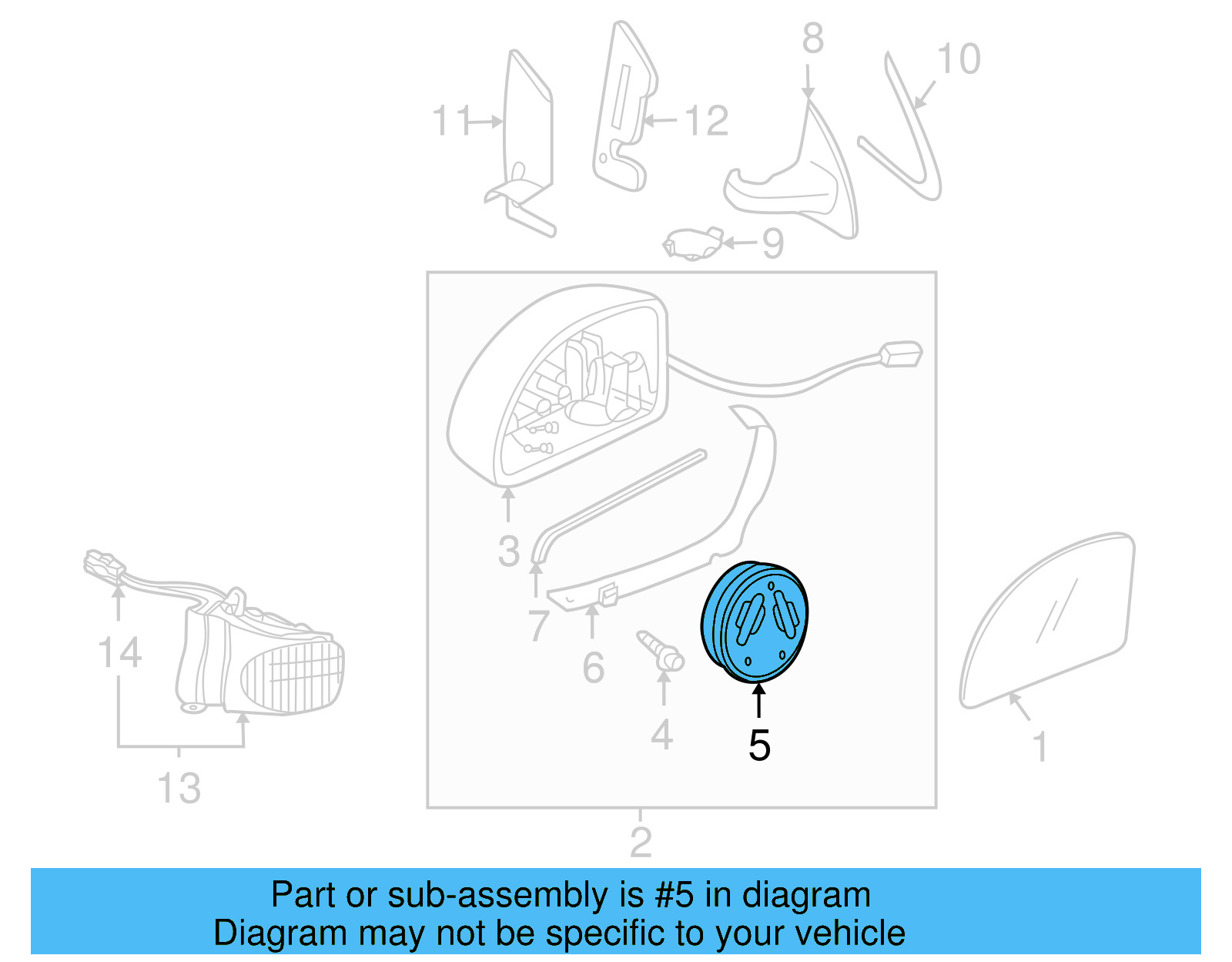 Mirror Motor 1C0-959-577 - View 2