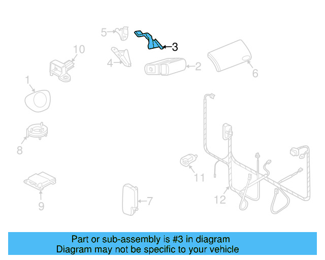 Passenger Air Bag Side Bracket 1C1-880-230-F - View 5