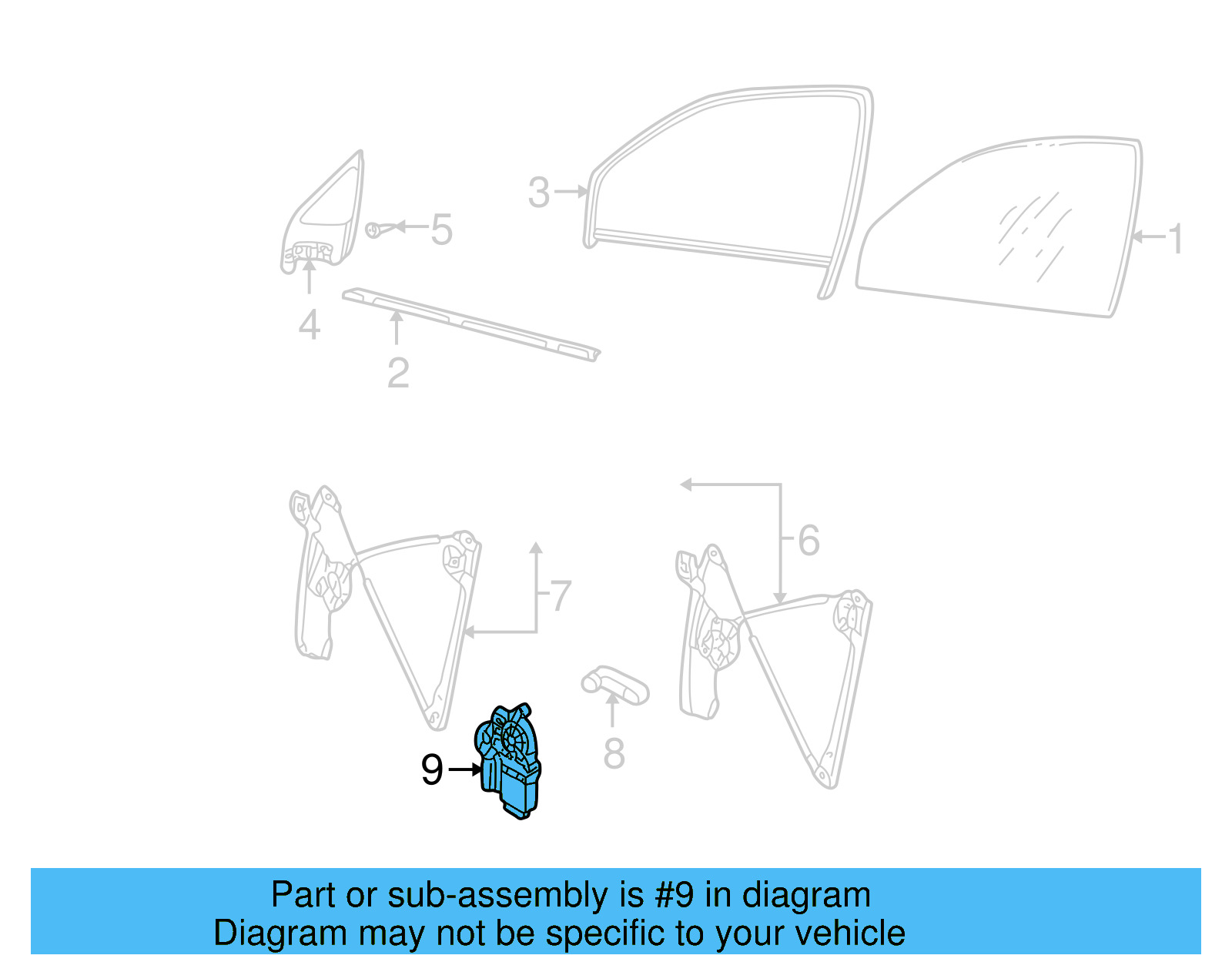 Window Motor 1C1-959-801-A-017 - View 11