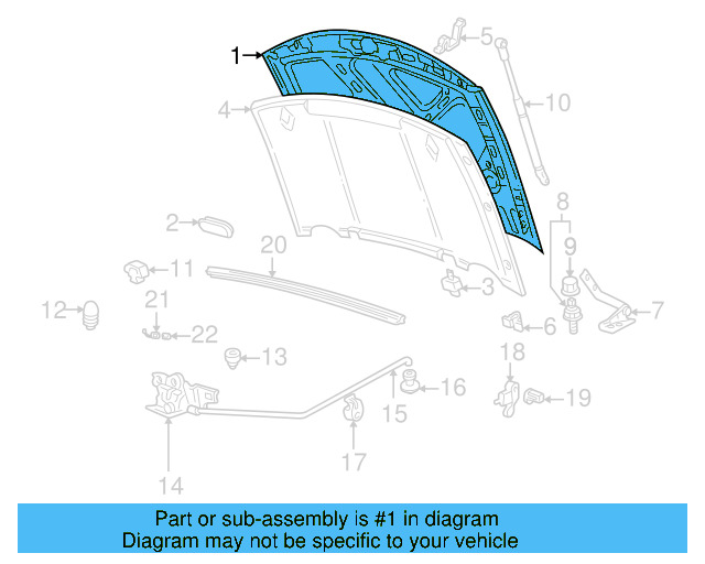 Hood 1E0-823-031 - View 2