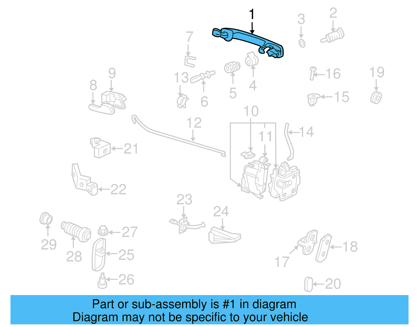 Handle, Outside 1E0-837-207-3FZ - View 6