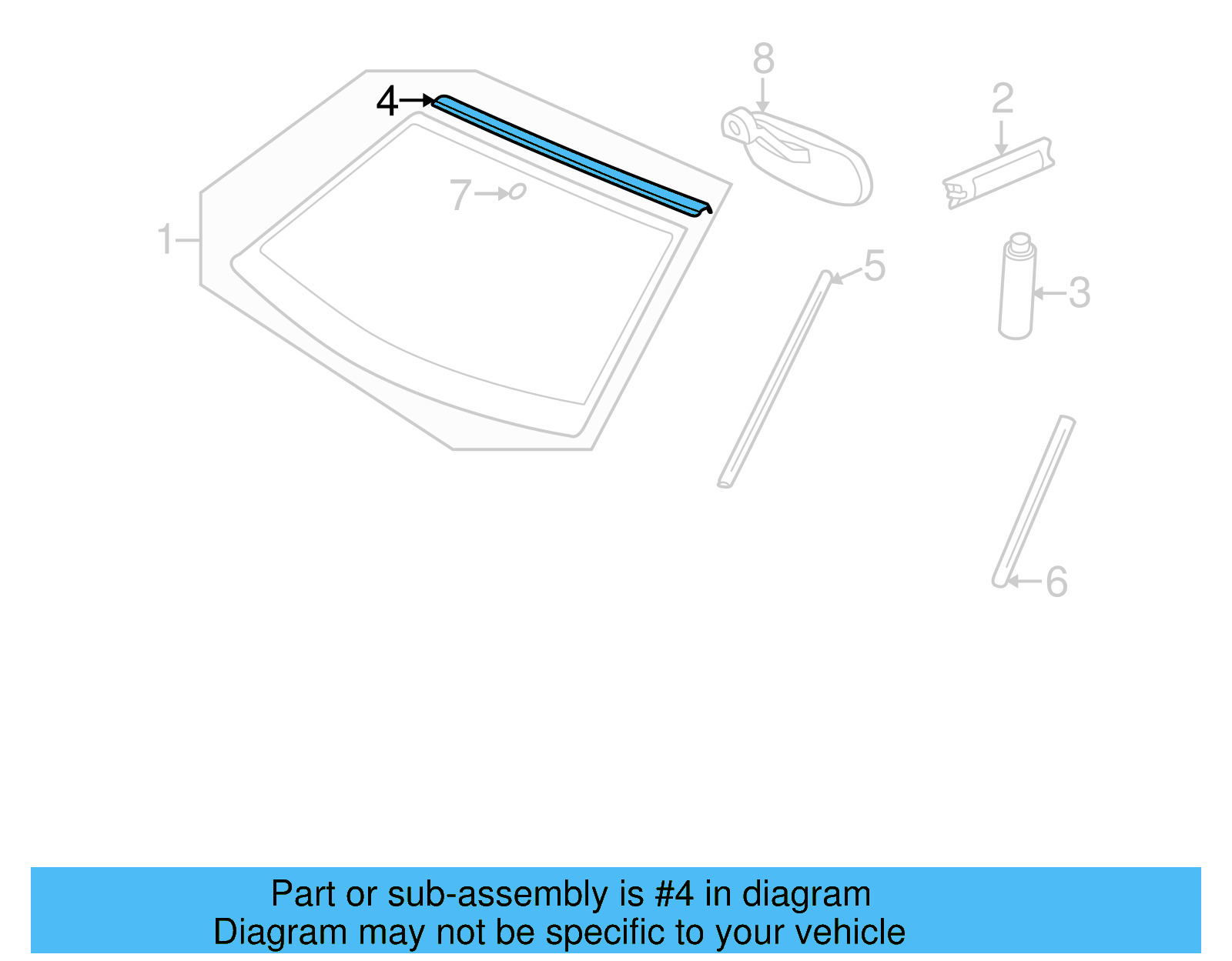 Weatherstrip 1E0-853-306 - View 3