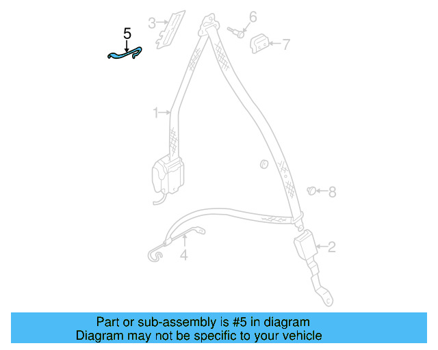 Seat Belt Guide 1E0-857-817-A - View 2