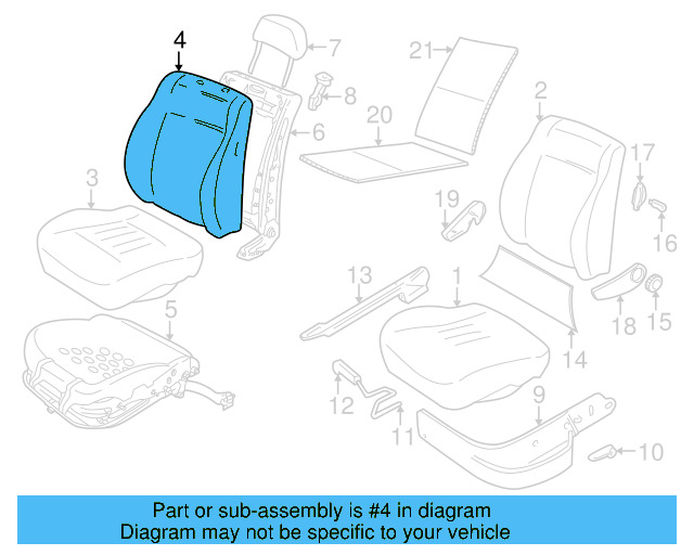 Seat Back Pad 1E0-881-776 - View 2