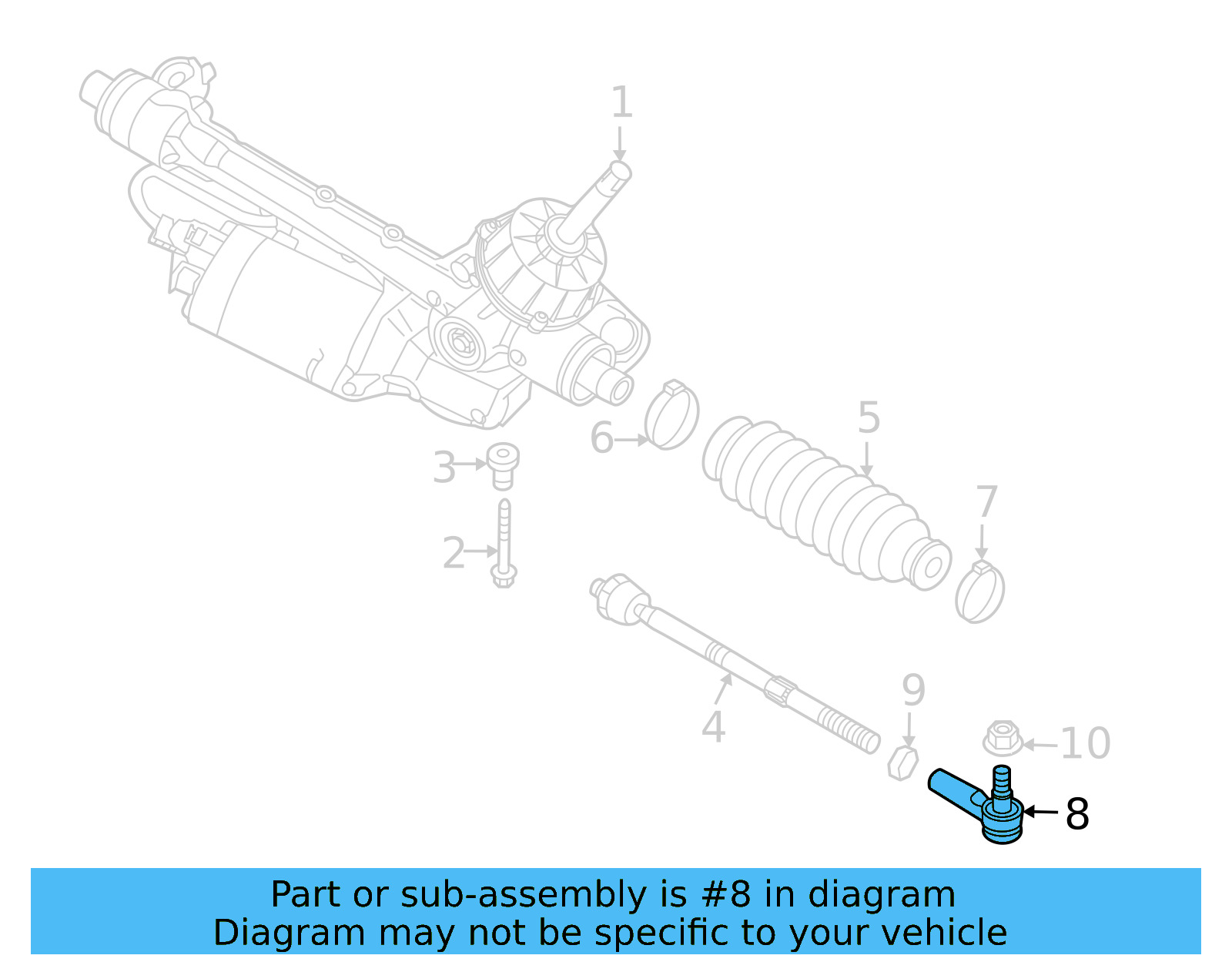 Outer Tie Rod 1EA-423-811-B - View 4