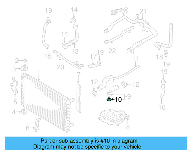 Reservoir Cap Seal 1H0-121-687-A - View 67