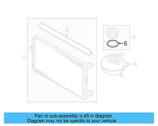 Reservoir Cap Seal 1H0-121-687-A - View 160