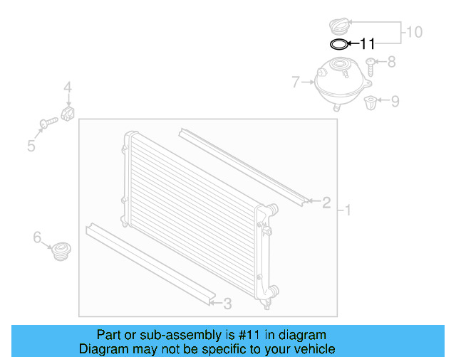 Reservoir Cap Seal 1H0-121-687-A - View 92