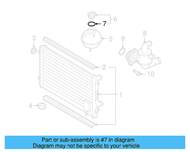 Reservoir Cap Seal 1H0-121-687-A - View 165