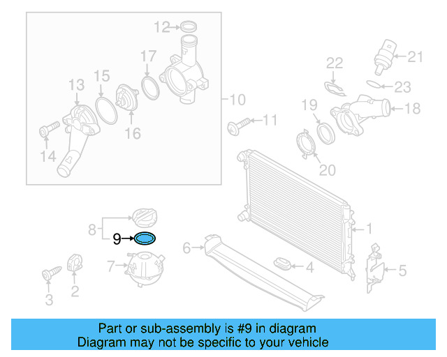 Thermostat Housing Seal WHT-005-190 - View 56