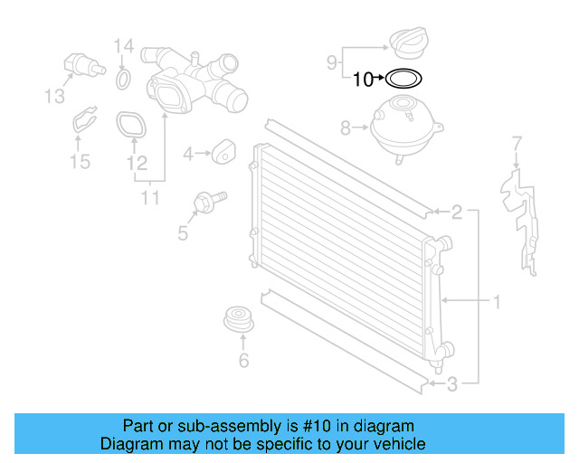 Reservoir Cap Seal 1H0-121-687-A - View 12