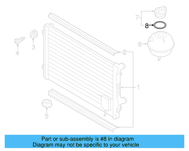 Reservoir Cap Seal 1H0-121-687-A - View 142