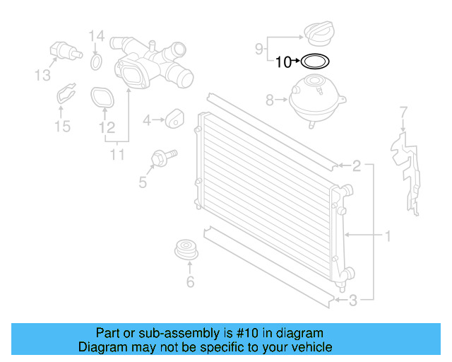 Reservoir Cap Seal 1H0-121-687-A - View 118