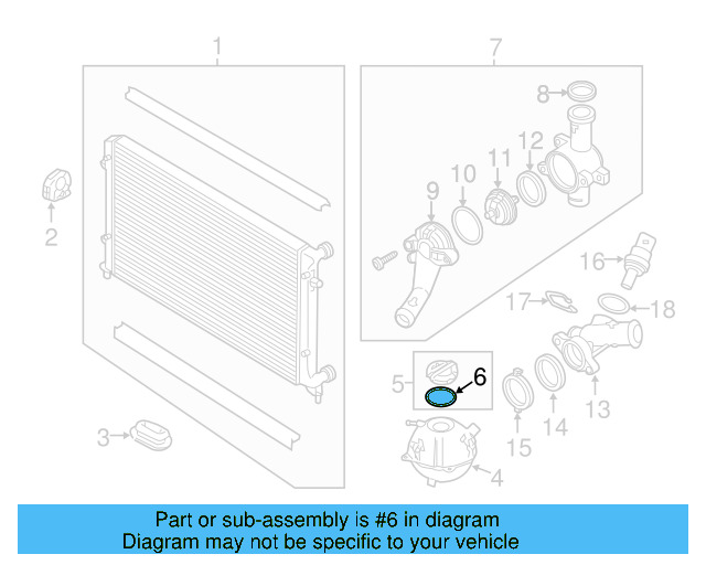 Reservoir Cap Seal 1H0-121-687-A - View 88