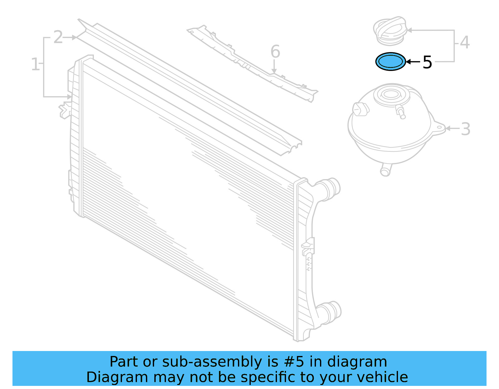 Reservoir Cap Seal 1H0-121-687-A - View 26