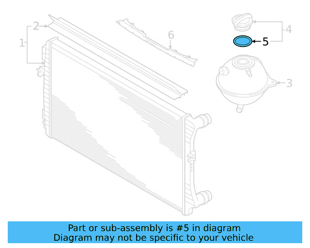 Reservoir Cap Seal 1H0-121-687-A - View 31