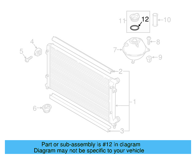 Reservoir Cap Seal 1H0-121-687-A - View 53