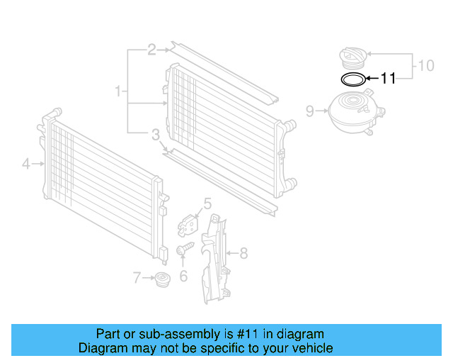 Reservoir Cap Seal 1H0-121-687-A - View 8