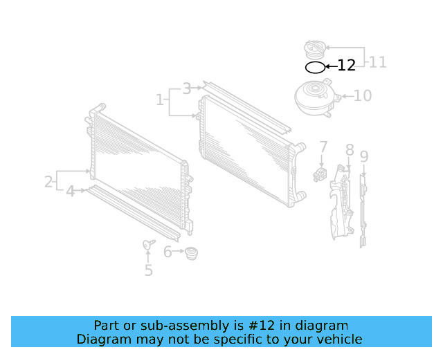 Reservoir Cap Seal 1H0-121-687-A - View 175