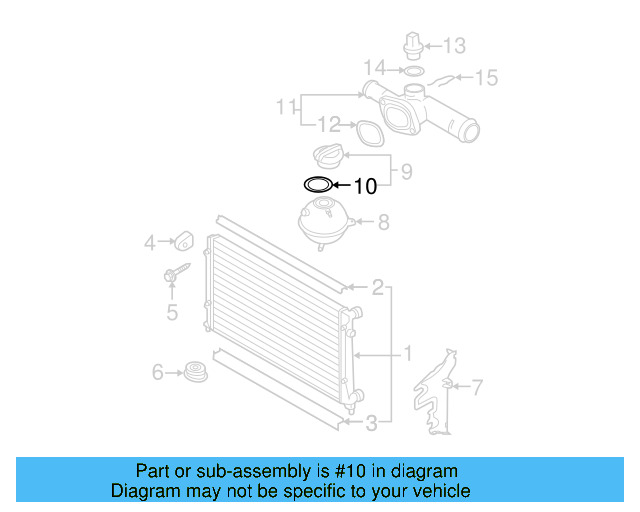 Reservoir Cap Seal 1H0-121-687-A - View 156
