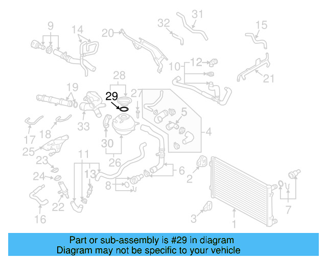 Reservoir Cap Seal 1H0-121-687-A - View 78