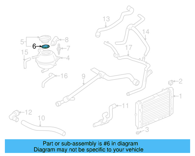 Reservoir Cap Seal 1H0-121-687-A - View 63