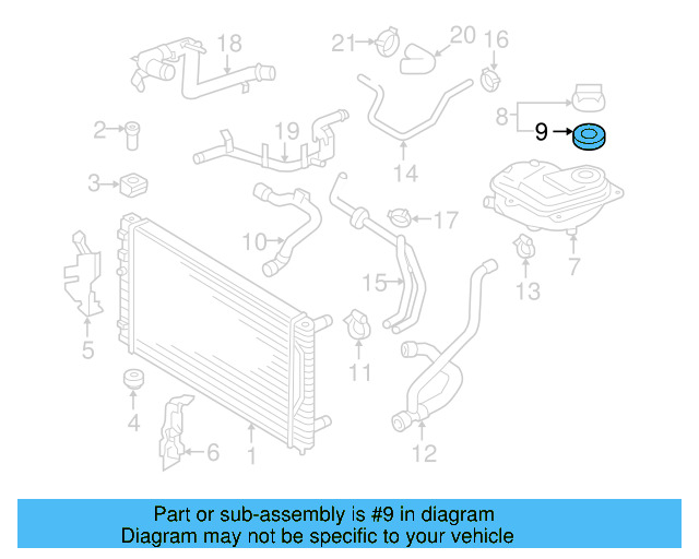 Reservoir Cap Seal 1H0-121-687-A - View 61