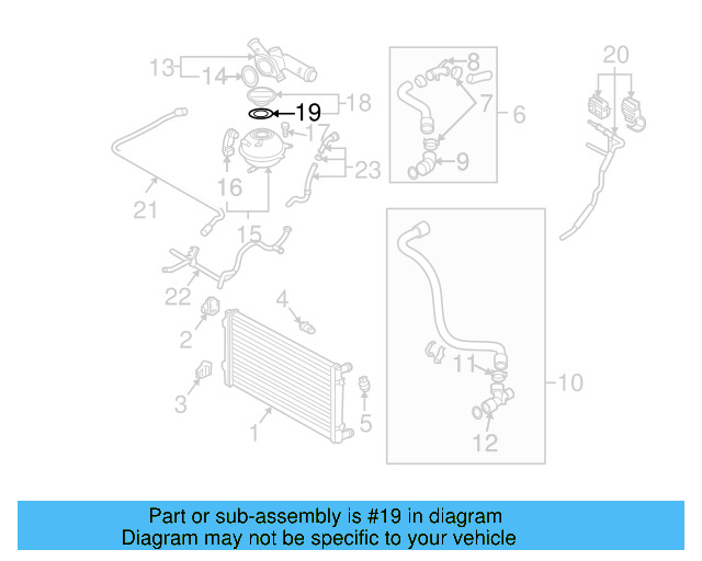 Reservoir Cap Seal 1H0-121-687-A - View 59