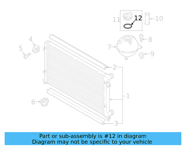 Reservoir Cap Seal 1H0-121-687-A - View 33
