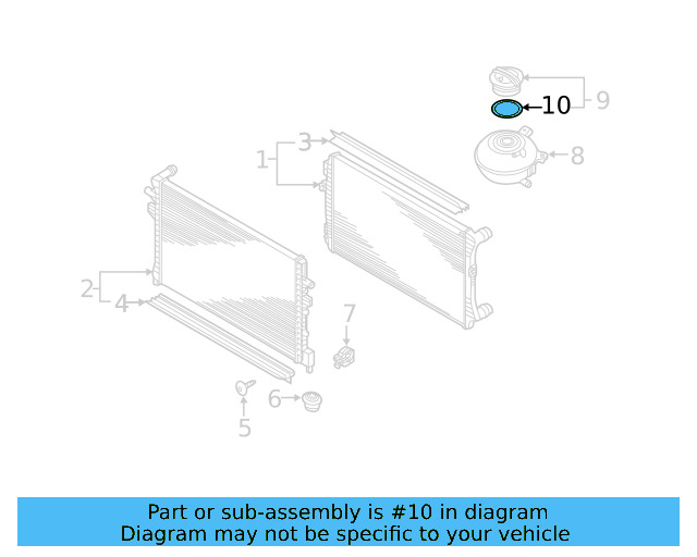 Reservoir Cap Seal 1H0-121-687-A - View 169
