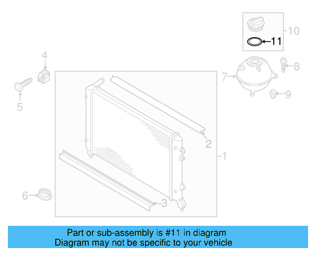 Reservoir Cap Seal 1H0-121-687-A - View 145